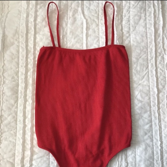 Women’s Pacsun Red Tank Top Bodysuit - Picture 1 of 4